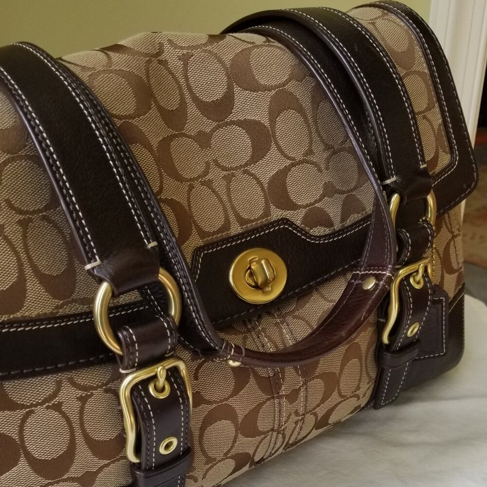 Coach Signature "Hampton" Weekender - Picture 4 of 16